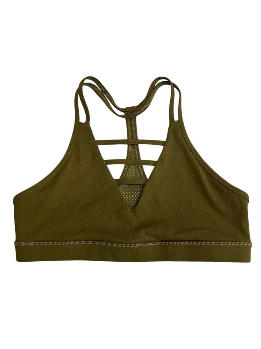 Zyia Active Olive Green Grid Bra Womens XL